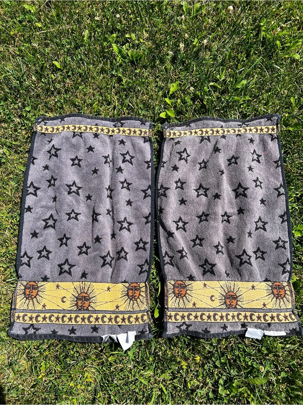 Celestial Sun Moon Stars Hand Towels